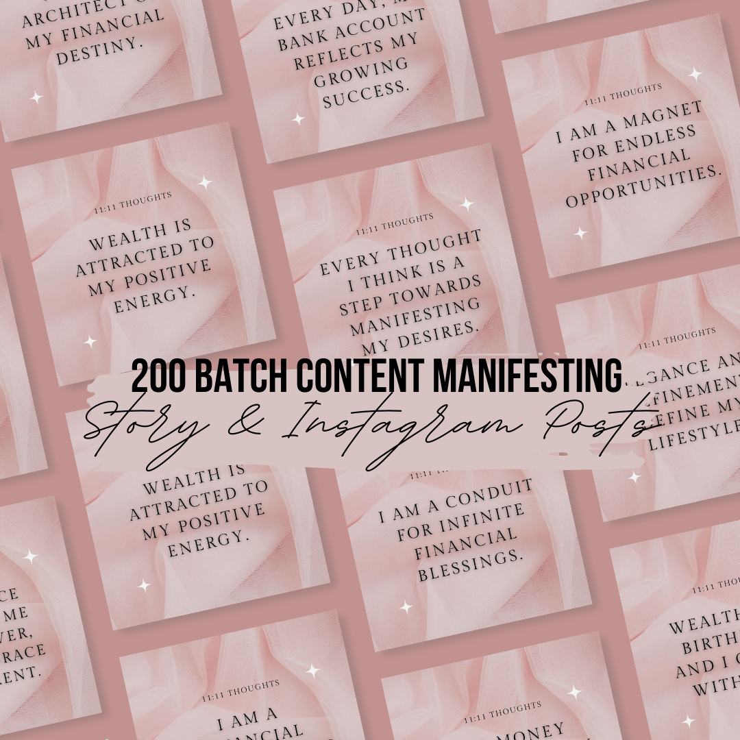 200 POSTS - 11:11 Thoughts Manifesting Content - Done For You!